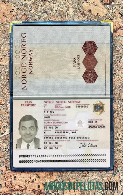 Passaporte da Noruega Versão 2 Photolook amostra
